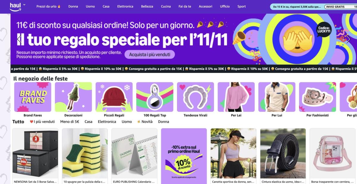 Come ottenere 11€ di sconto su Amazon Haul - SOLO OGGI - 