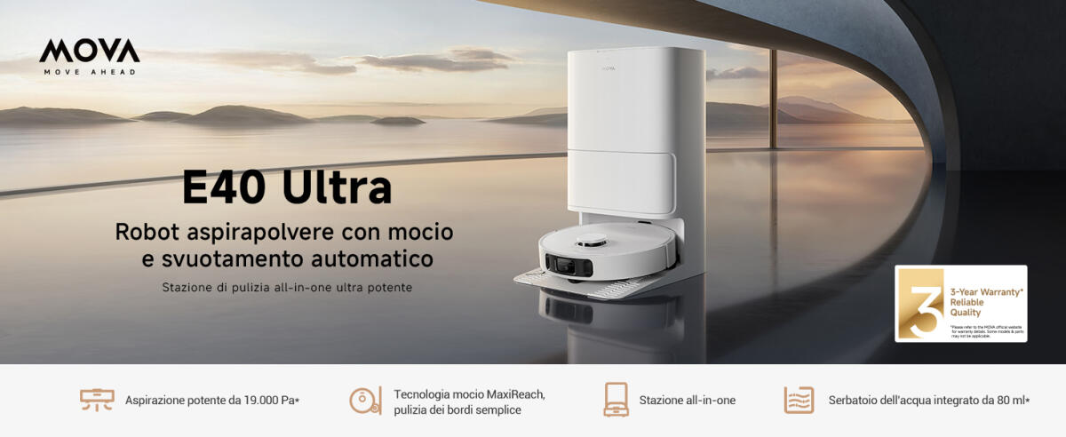 Il Robot Aspirapolvere MOVA E40 Ultra è in SUPER OFFERTA SCONTO al MINIMO su Amazon - 