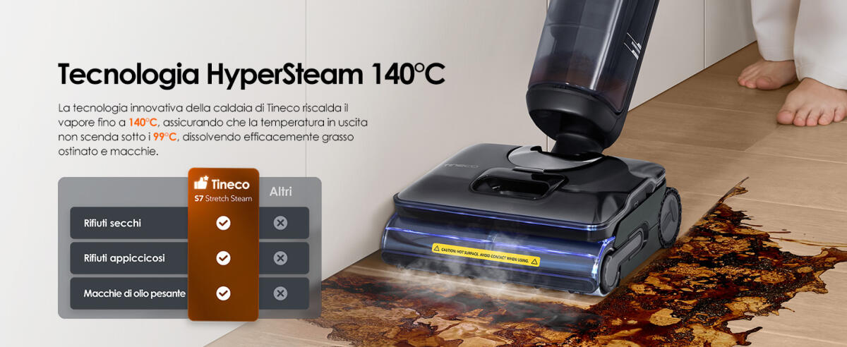 La lavapavimenti Tineco FLOOR ONE S7 Stretch Steam è in SUPER OFFERTA SCONTO al MINIMO su Amazon - 