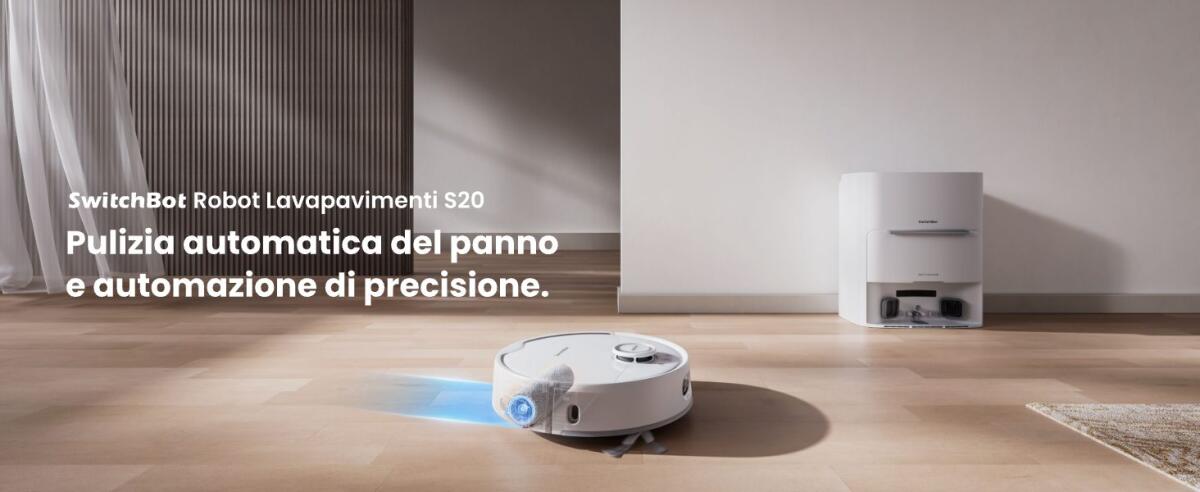 Il robot aspirapolvere SwitchBot S20 è in SUPER OFFERTA SCONTO al MINIMO su Amazon - 