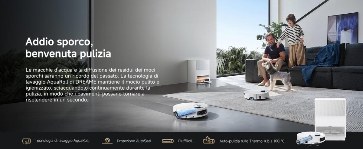 Il robot aspirapolvere Dreame Aqua10 Ultra Roller Complete è in SUPER OFFERTA SCONTO al MINIMO su Amazon - 