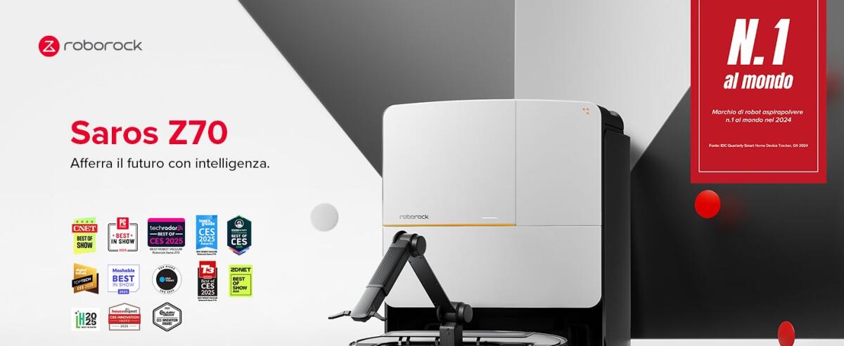 Il robot aspirapolvere Roborock Saros Z70 è in SUPER OFFERTA SCONTO al MINIMO su Amazon - 