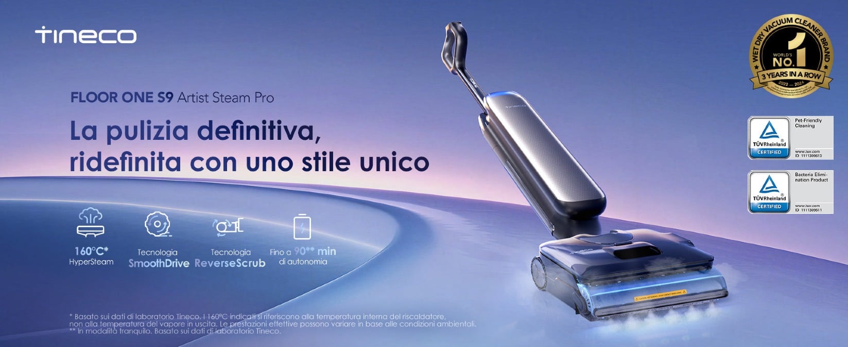 Ecco la nuova lavapavimenti a vapore Tineco Floor One S9 Artist Steam Pro - 