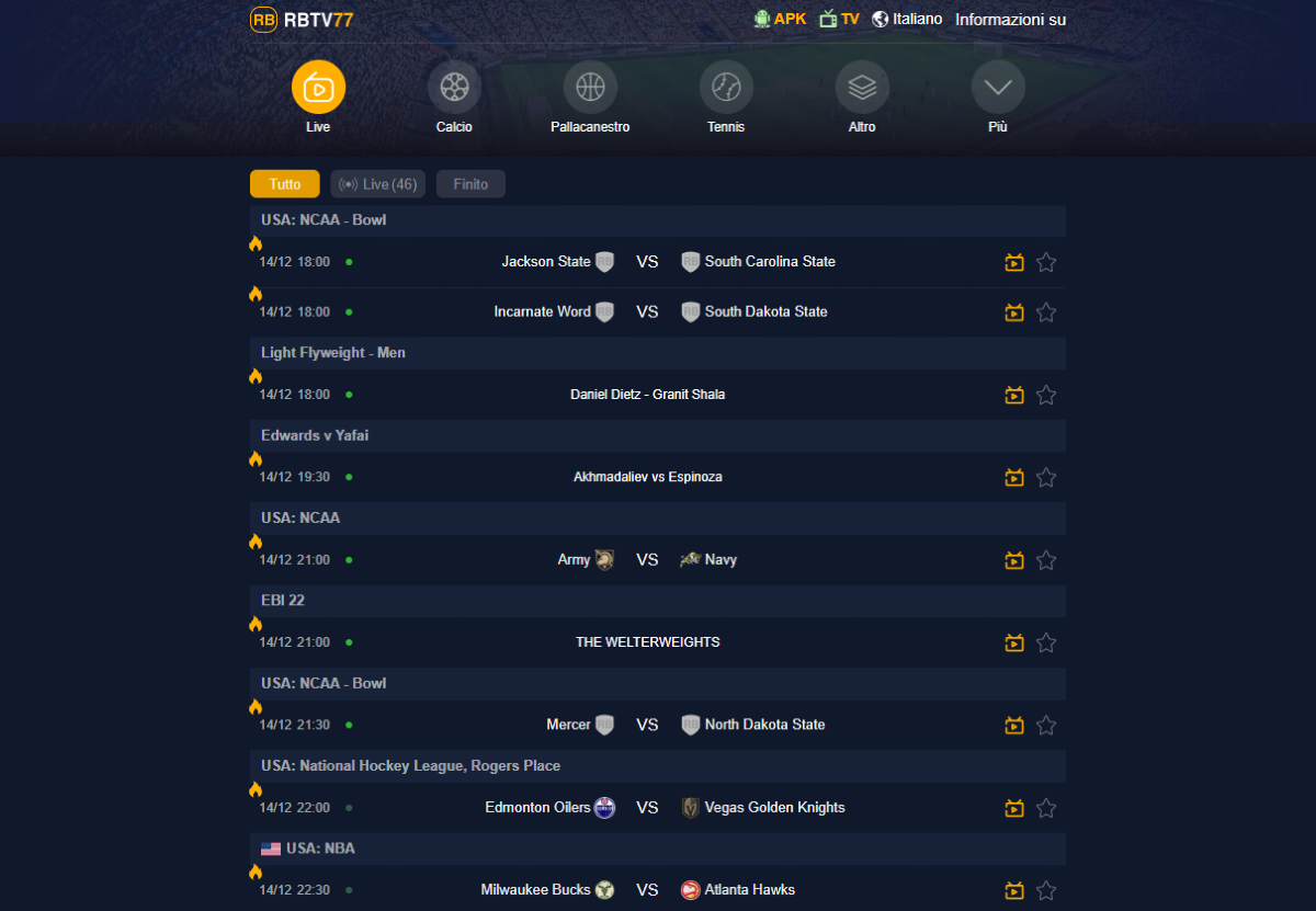 Prova subito l'app RBLive77 per il tuo dispositivo Android - 