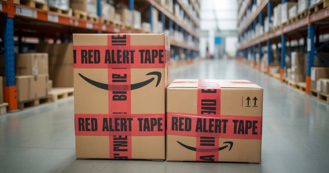 Amazon Red Alert Tape: il nuovo nastro contro i pacchi vuoti - 