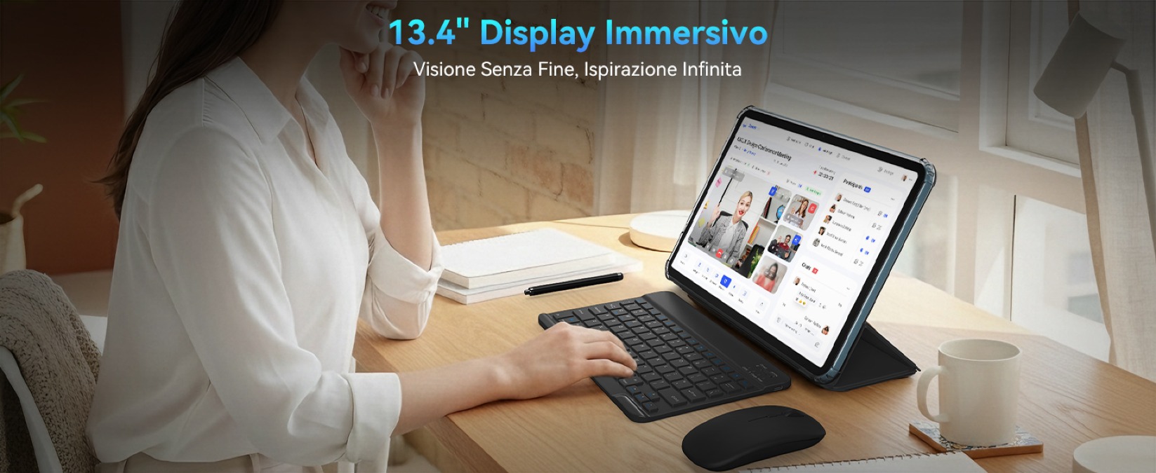 OSCAL Pad 200 in offerta: tablet 13,4 120Hz Android 16 - 