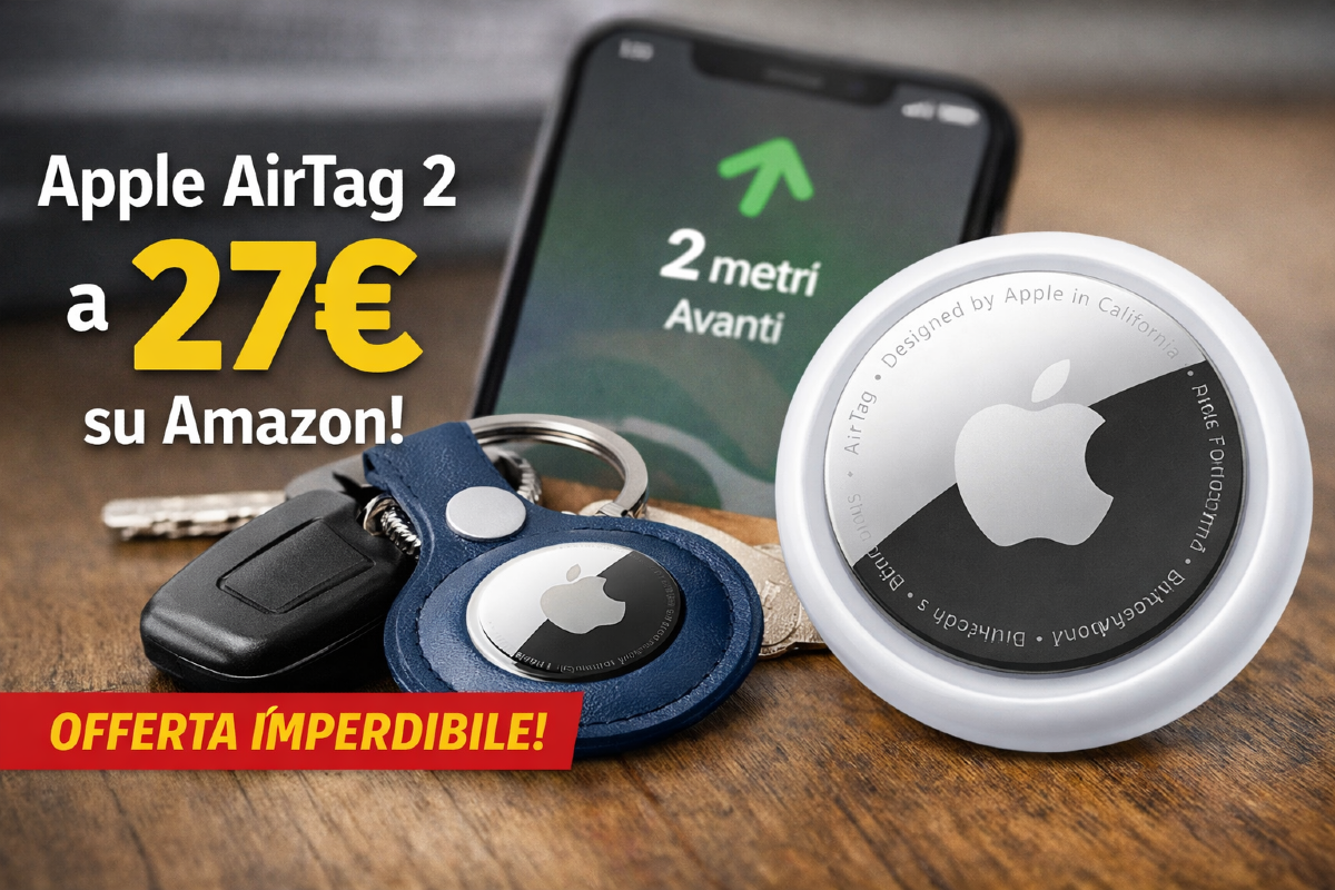Apple AirTag 2 a 27€ su Amazon: offerta top sul nuovo tracker Apple - 