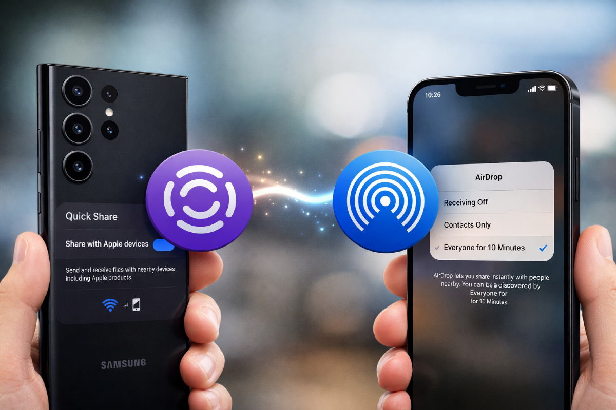 Samsung porta AirDrop su Galaxy S26: come funziona Quick Share con iPhone - 