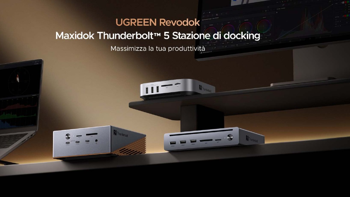 UGREEN Maxidok Thunderbolt 5: le docking station che potenziano il tuo setup - 