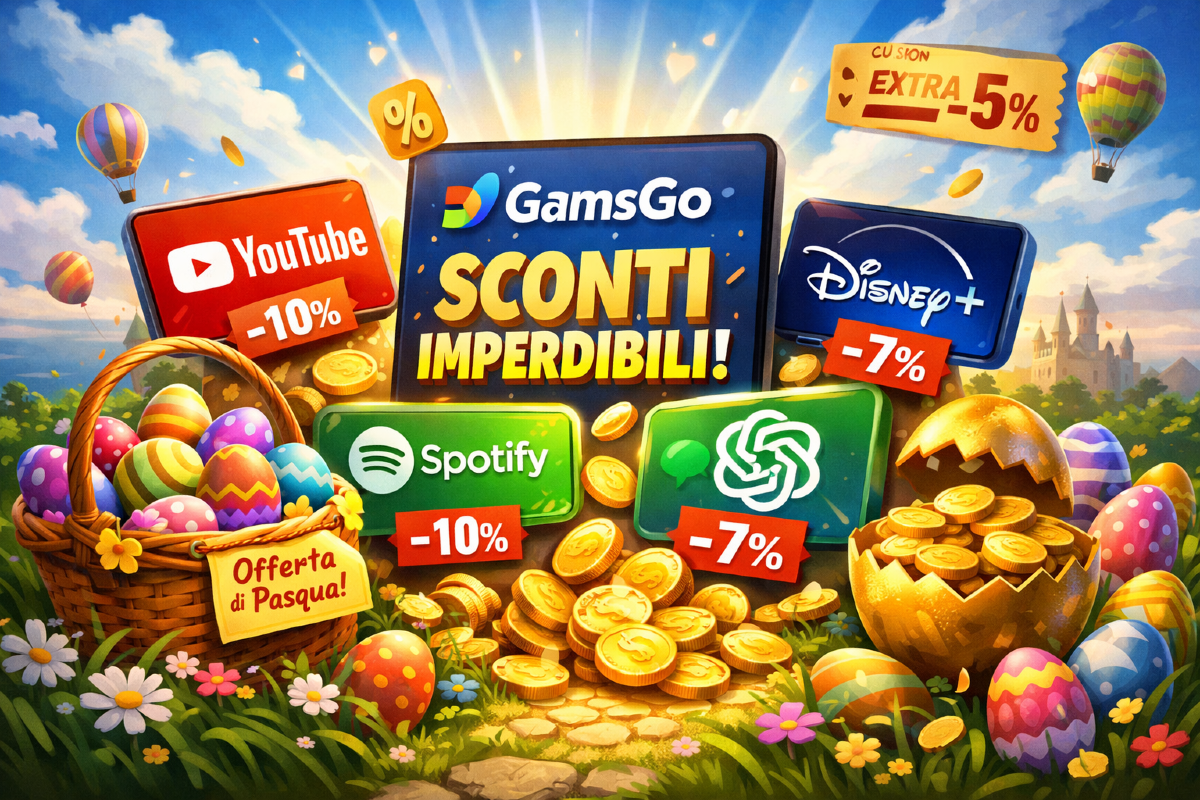 Offerte di Pasqua su GamsGo: risparmia fino al 10% sugli abbonamenti - 