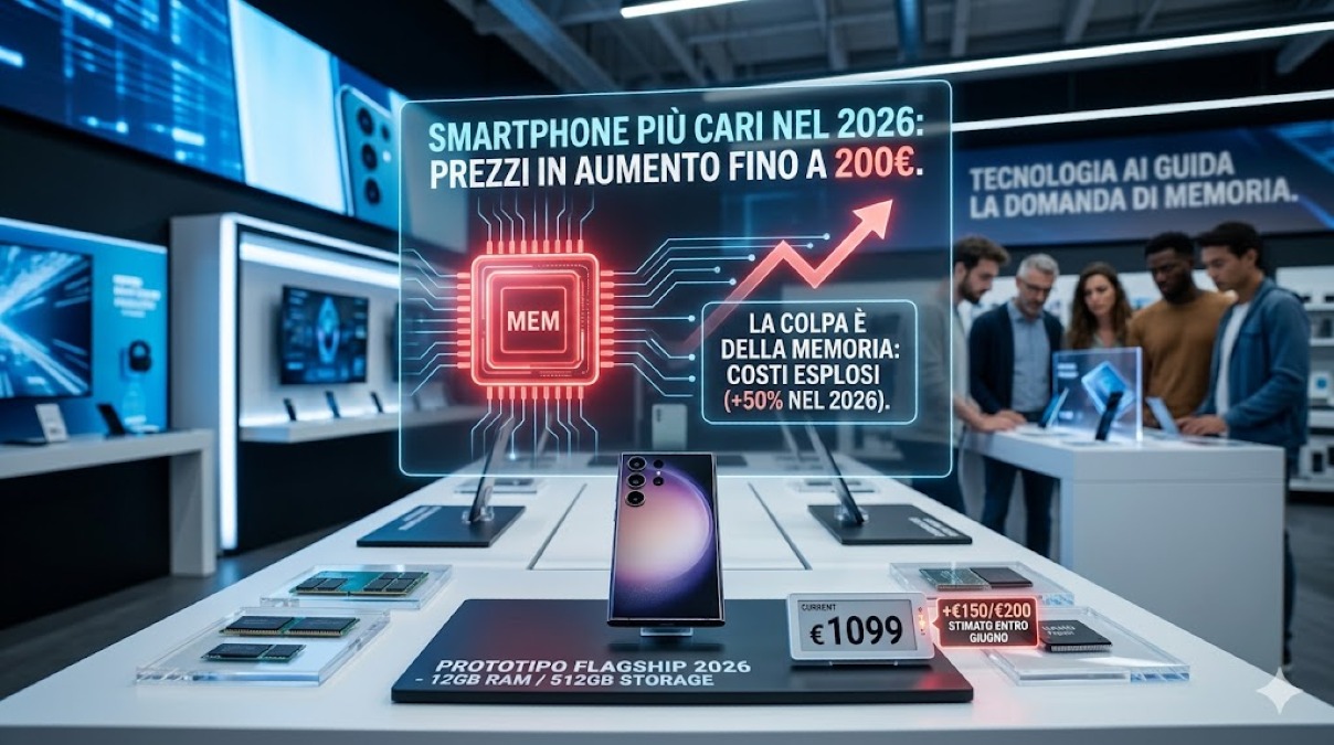 Smartphone più cari nel 2026: RAM e storage fanno esplodere i prezzi - 