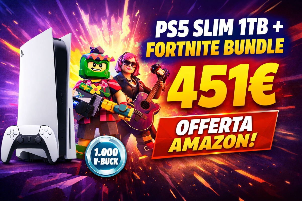 PS5 Slim 1TB a 451€ con Fortnite: prezzo shock su Amazon - 