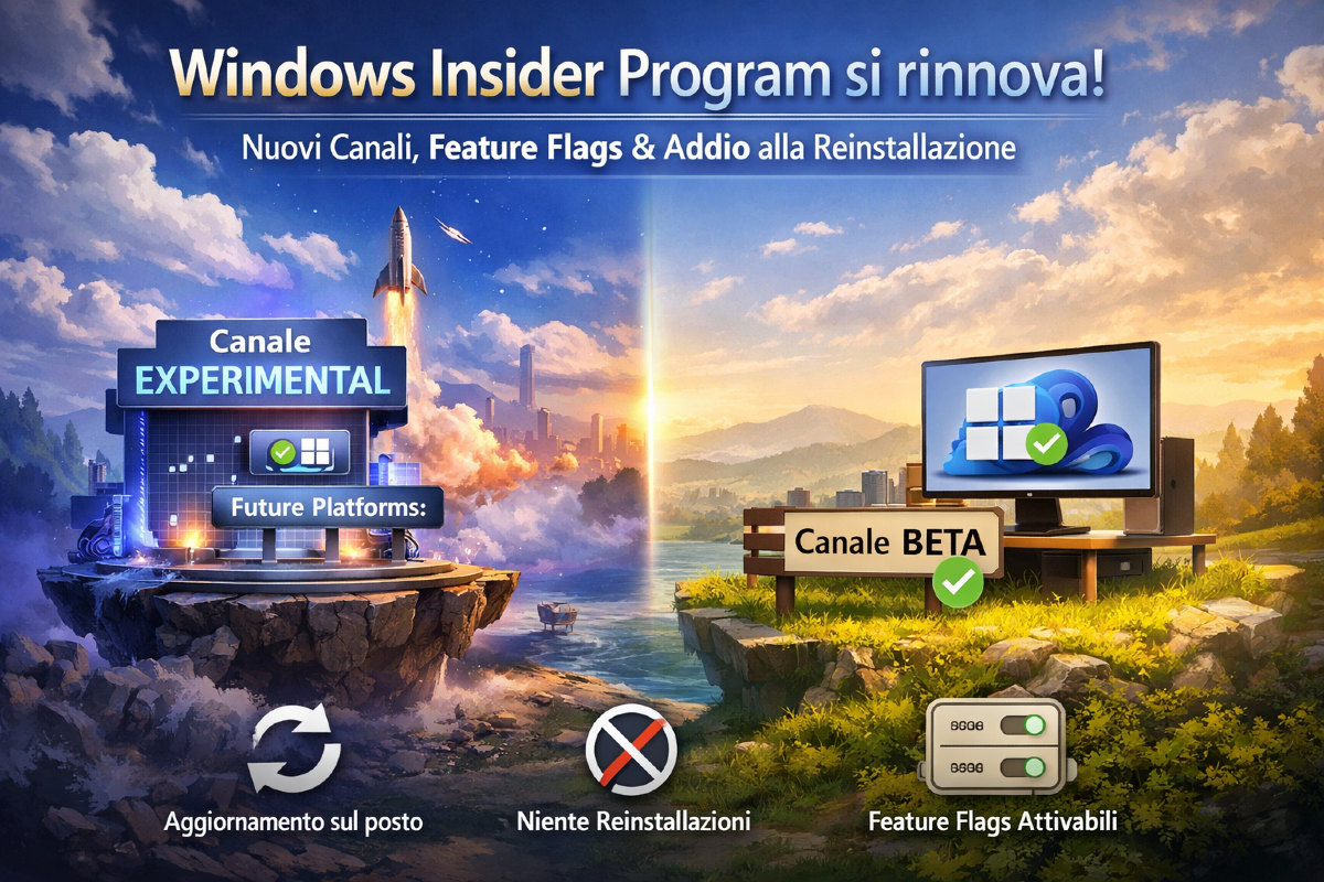 Windows Insider Program si rinnova: due canali, Feature Flags e niente reinstallazione - 