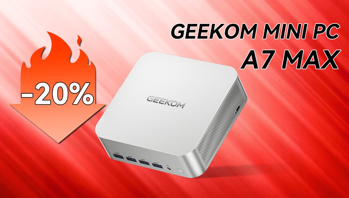 GEEKOM A7 Max in Offerta: sconto del 20% sul Mini PC Ryzen 9 - 