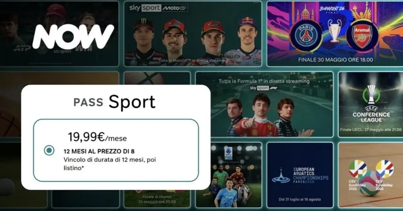 NOW TV Pass Sport in offerta a 19,99€: scopri la promo - 
