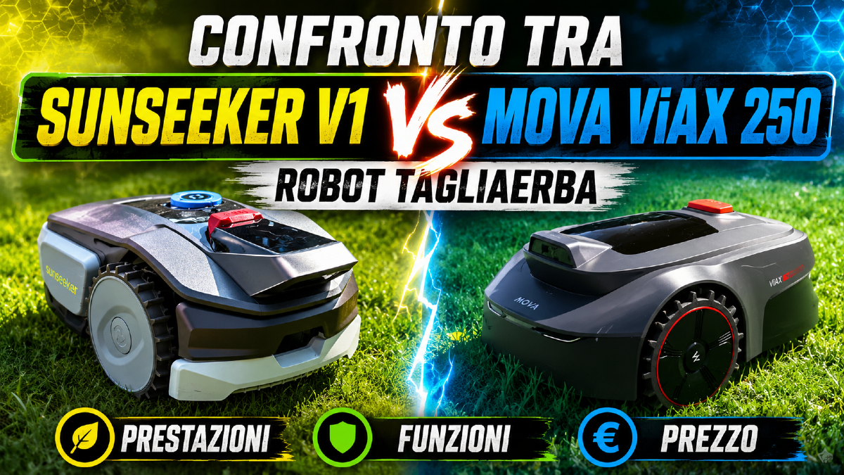 Confronto tra Sunseeker V1 e MOVA ViAX 250 Robot Tagliaerba - 