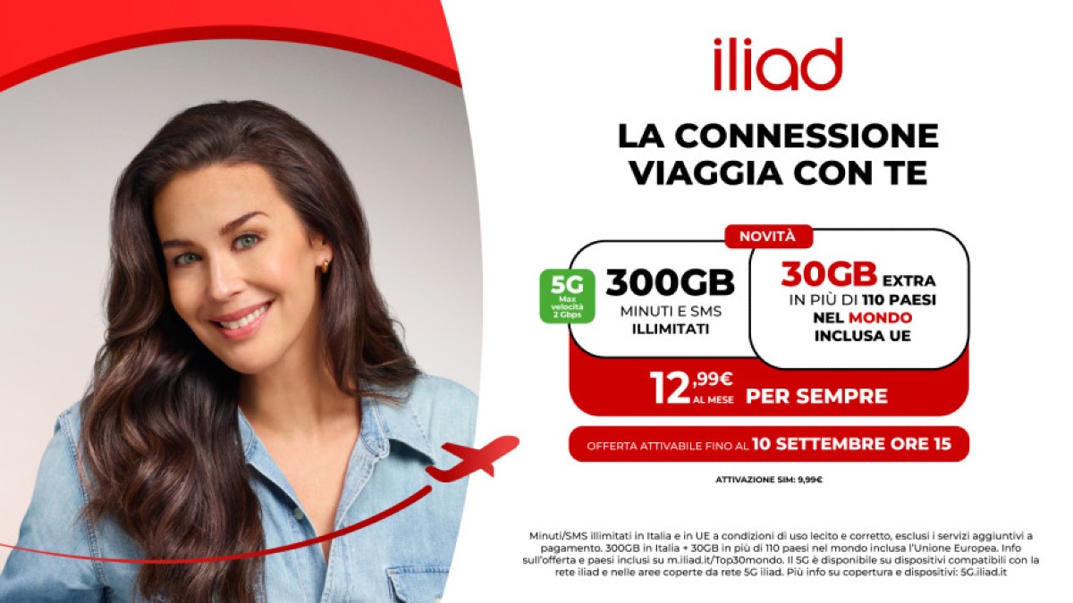 iliad TOP 30 MONDO: 30 GB in oltre 110 Paesi a 12,99€ - 