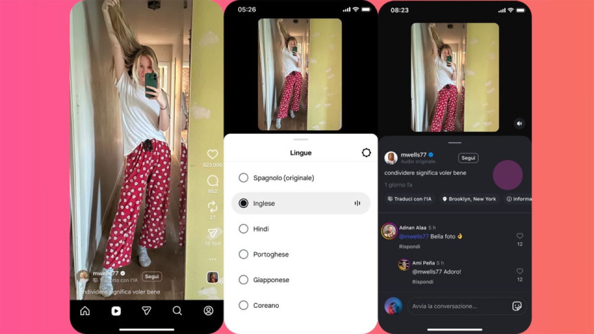 Instagram traduce i Reel in italiano: arriva anche il Lip Sync - 
