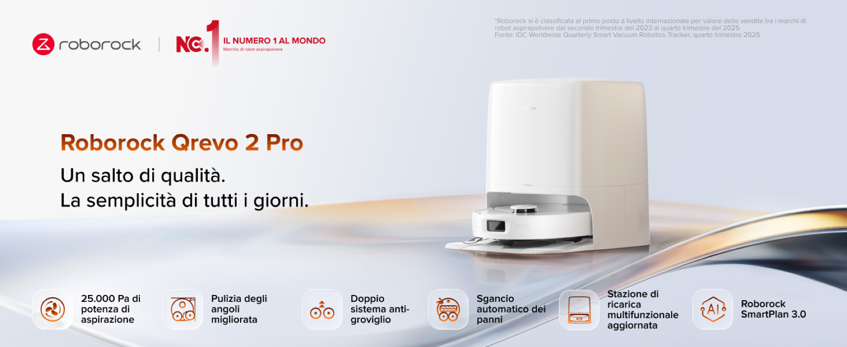 Roborock Qrevo 2 Pro è in OFFERTA su Amazon - 