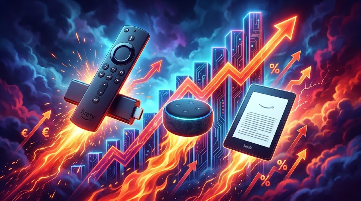 Amazon alza i prezzi: rincari su Fire TV, Echo e Kindle - 