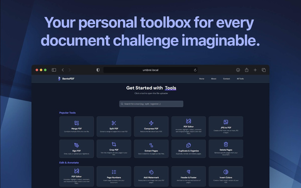 BentoPDF: editor PDF gratis e alternativa ad Acrobat - 