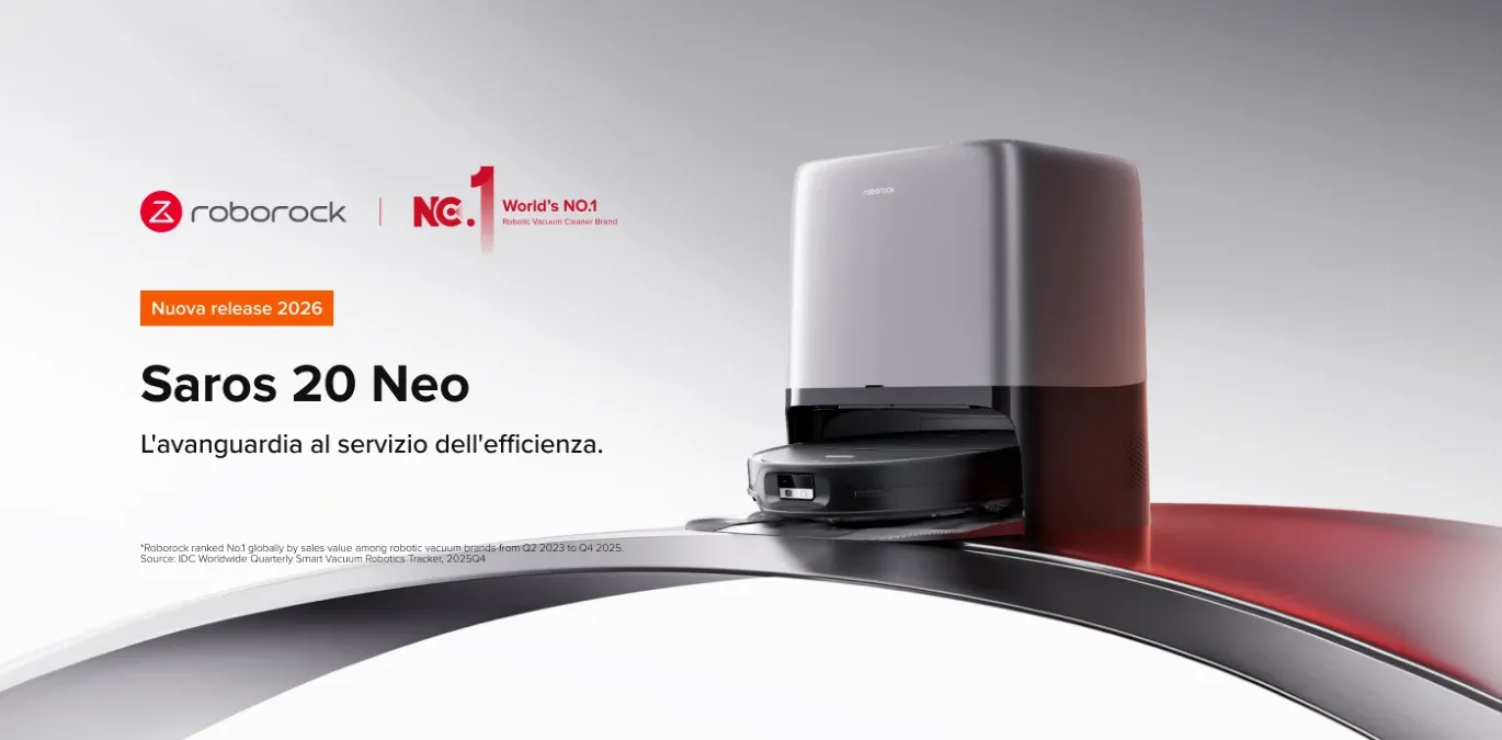Il Robot Aspirapolvere Roborock Saros 20 Neo è in SCONTO - 