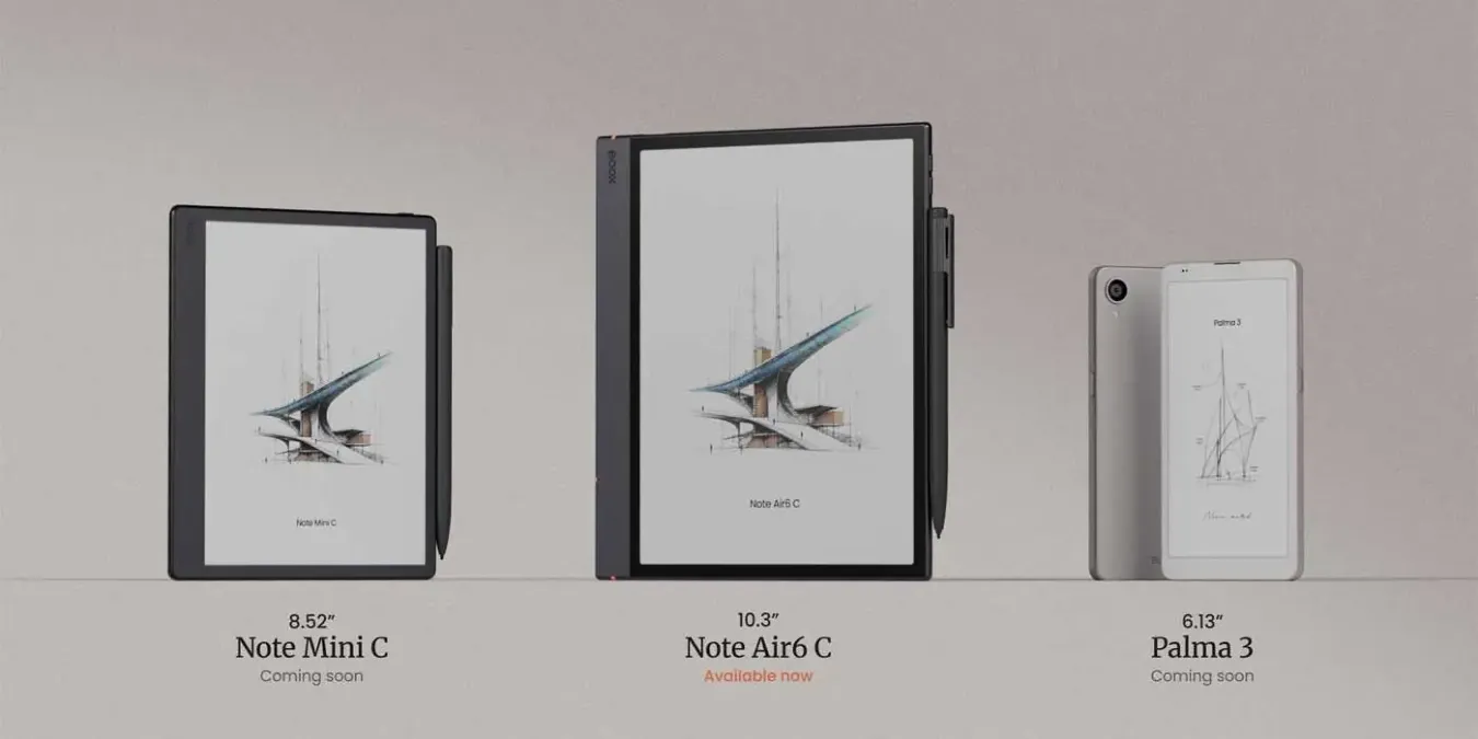 BOOX Note Air6 C, Note Mini C e Palma 3: novità e prezzi - 