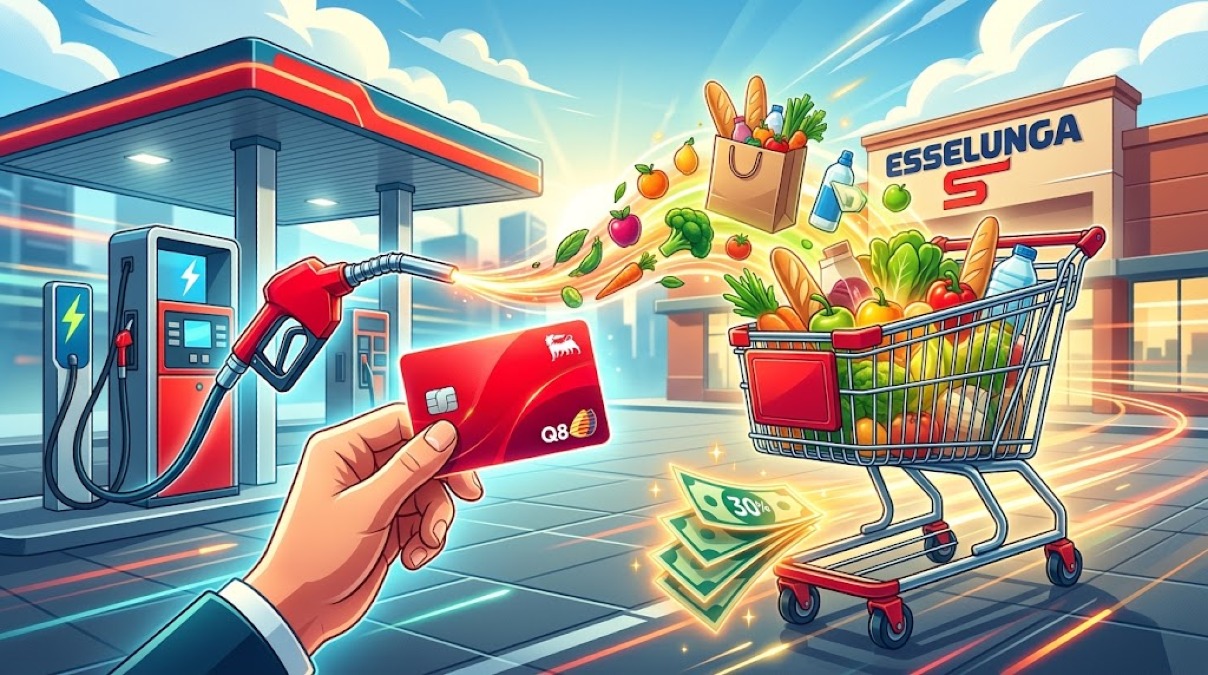 Buoni carburante Esselunga: 30% di sconto su spesa Eni e Q8 - 